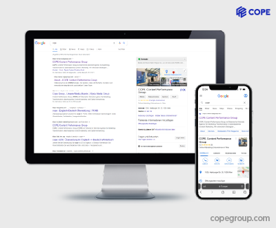 NAP angaben-Off Page SEO-Google Business Screenshot auf Mobil und Desktop